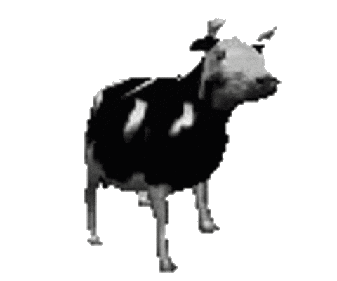Tanzende Kuh als Maskottchen